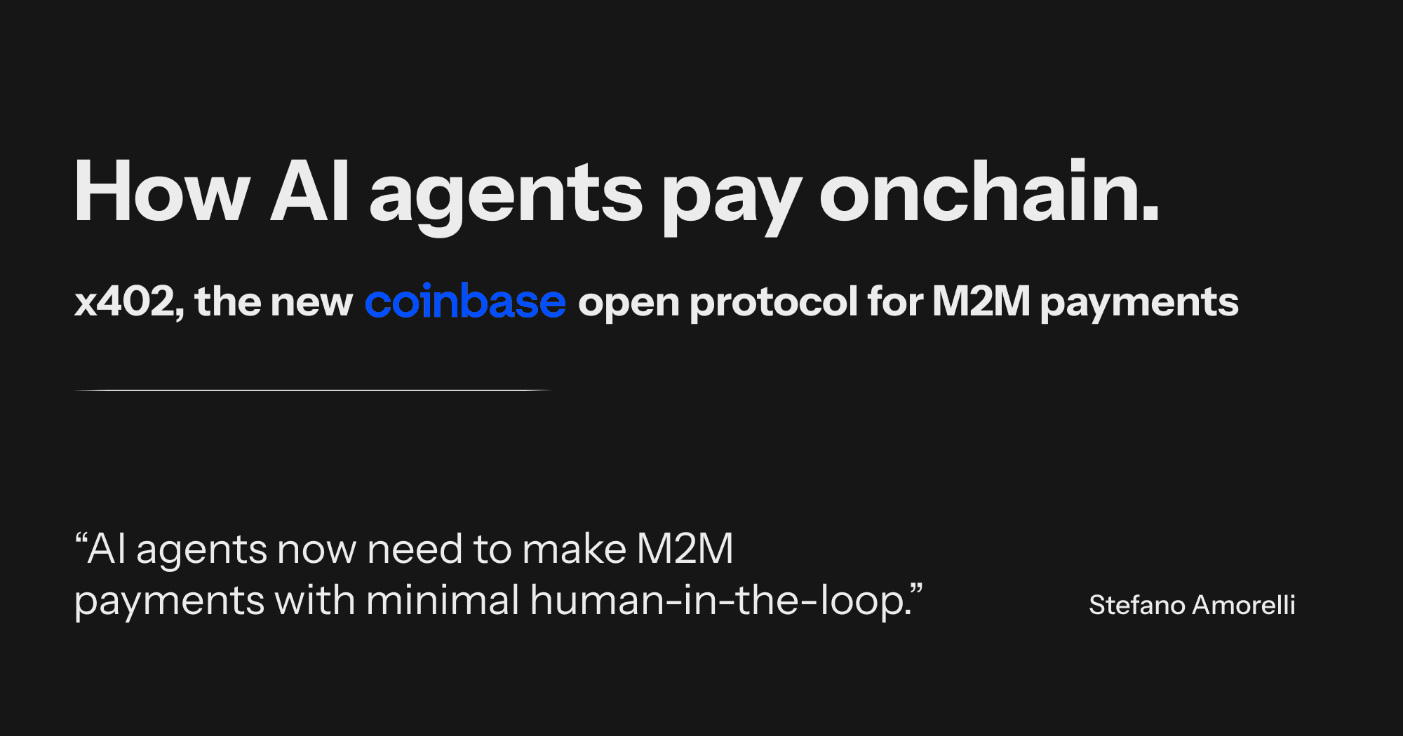 How AI agents pay onchain.